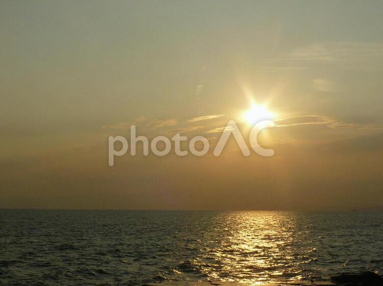 太平洋の夕暮れ 夕日,夕陽,夕暮れの写真素材