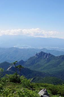 夏山 山,夏,自然の写真素材