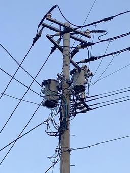 電柱電線7267 電柱電線7267の写真