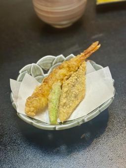 エビと野菜の天ぷら えび,エビ,天ぷらの写真素材