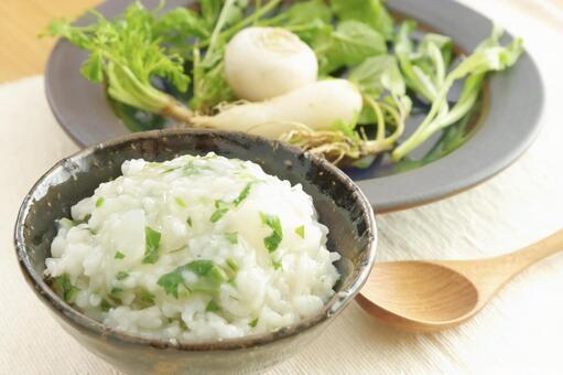 春の七草粥 春の七草,七草,七草粥の写真素材