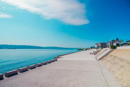 【島根】松江宍道湖 島根,松江,宍道湖の写真素材