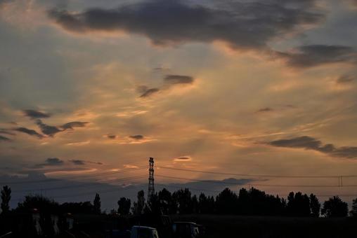 夕焼け 2025/7/29 夕焼け 2025/7/29 夕焼け,夕暮れ,夕方の写真素材
