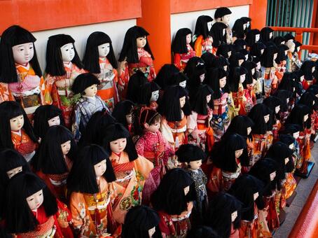 市松人形 人形,市松人形,日本人形の写真素材