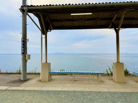 JR下灘駅 下灘駅,jr下灘駅,予讃線の写真素材