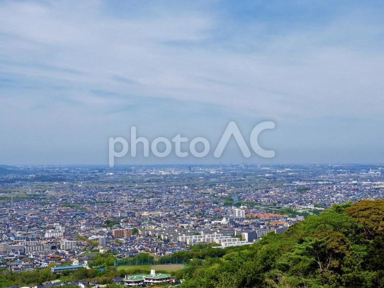 湘南平から神奈川県央地域を望む 平塚市,厚木市,湘南平の写真素材
