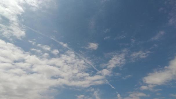 空 空 空,青空,雲の写真素材