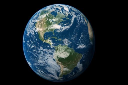 宇宙から見た美しい地球・青い惑星・温暖化の写真