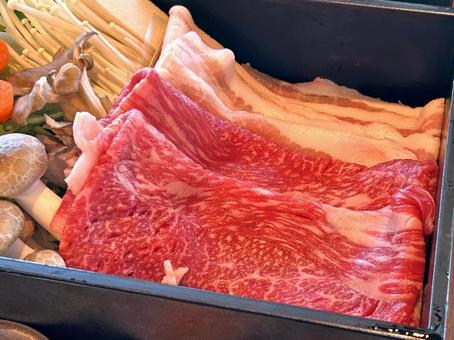 しゃぶしゃぶ しゃぶしゃぶ しゃぶしゃぶ,和食,牛肉の写真素材