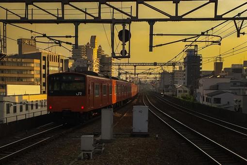 鉄道写真 〜国鉄201系〜 鉄道写真 〜国鉄201系〜 鉄道,風景,鉄道風景の写真素材