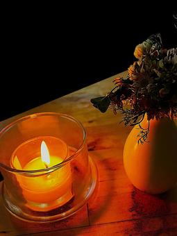 あかりーろうそくのあかりの写真