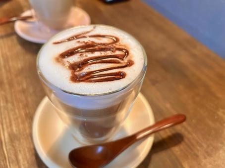 Photo, hot, hot latte, milk, 