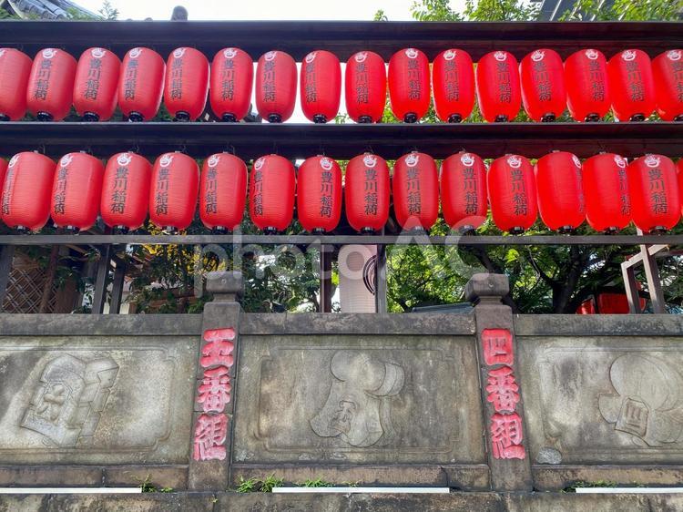 豊川稲荷東京別院　提灯 豊川稲荷東京別院,豊川稲荷,赤坂の写真素材