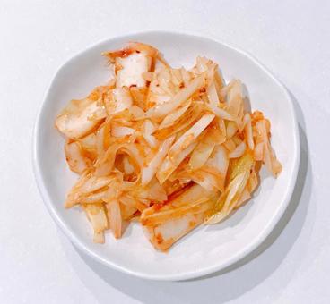 Photo, fried squid with leek, pickled moromi, squid, 