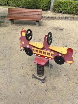 Photo, park, spielgeräte, bench, 