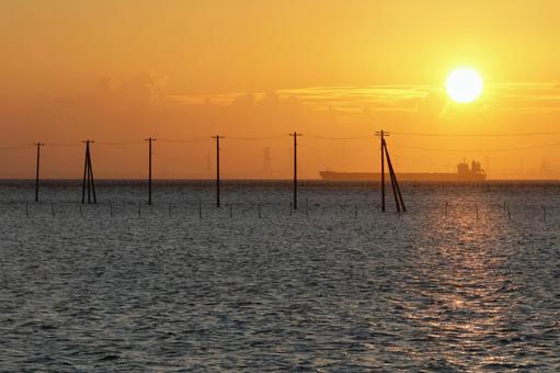 Underwater electric pole, JPG