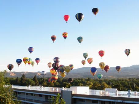 気球 空,気球,カラフルの写真素材