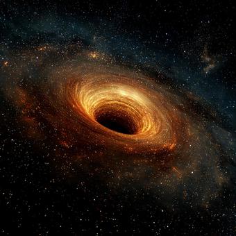 闇の中に潜む巨大なブラックホール 闇の中に潜む巨大なブラックホールの写真