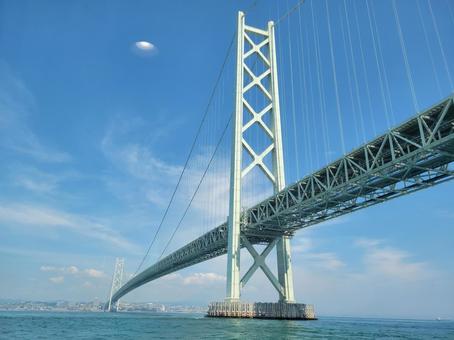 明石海峡大橋 明石海峡大橋 明石海峡大橋,橋,絶景の写真素材