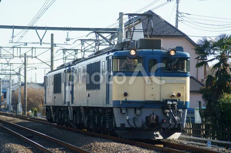 甲種輸送　機関車　No.2 ef64,電気機関車,機関車の写真素材