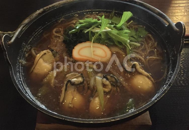 牡蠣のお蕎麦 そば,蕎麦,かきの写真素材