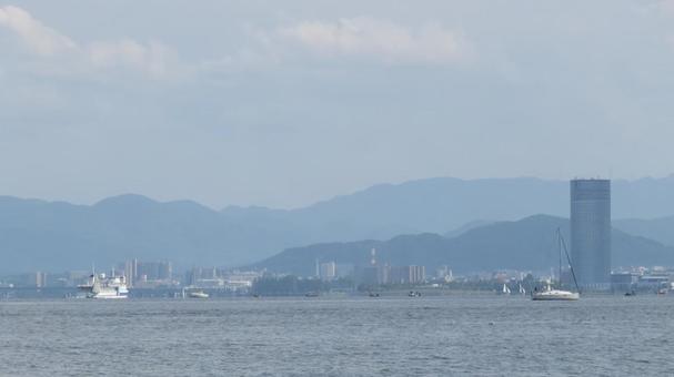 Photo, sakamoto castle, mitsuhide aki, lake biwa, 