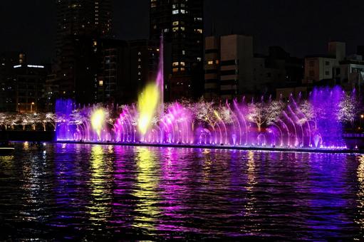 八軒家浜の夜イメージ素材 八軒家浜の夜イメージ素材の写真