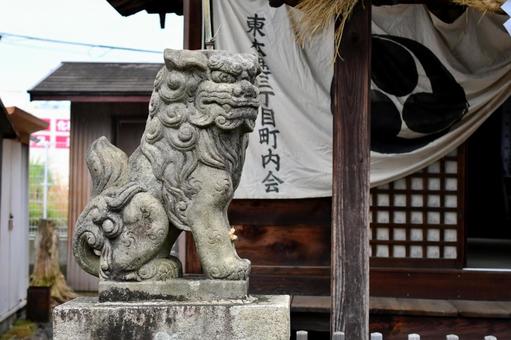 狛犬 狛犬 狛犬,神社,参拝の写真素材