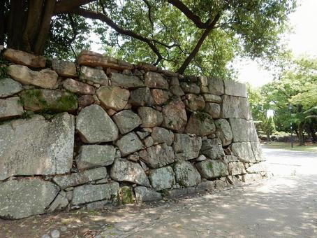 【風景写真】広島城の風景 【風景写真】広島城の風景 広島城,城,石垣の写真素材