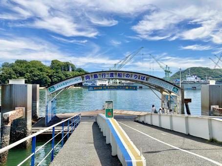 船乗り場 船乗り場 フェリー乗り場,しまなみ海道,尾道の写真素材