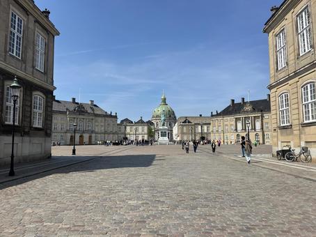 アマリエンボー宮殿 コペンハーゲン,宮殿,城の写真素材