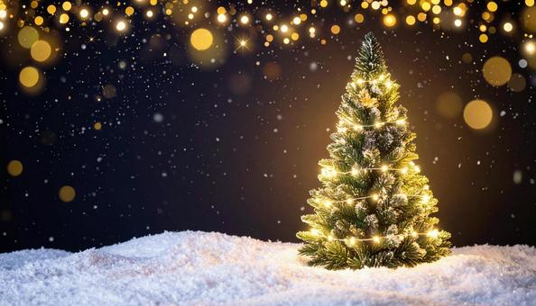 クリスマスツリーとキラキラライト クリスマスツリーとキラキラライト の写真