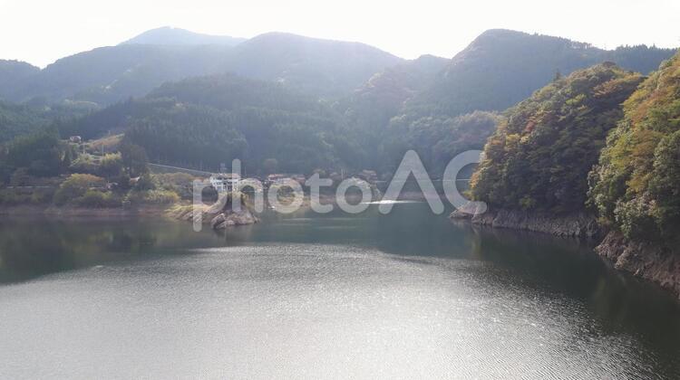 日向神ダム_周辺の風景 日向神ダム,福岡,八女の写真素材