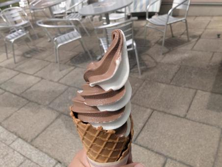 ミックスソフトクリーム ミックスソフトクリーム ソフトクリーム,ミックスソフトクリーム,ソフトの写真素材