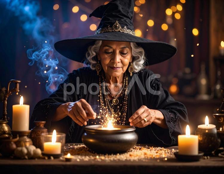 魔法使いの部屋２ ハロウィン,halloween,魔女の写真素材