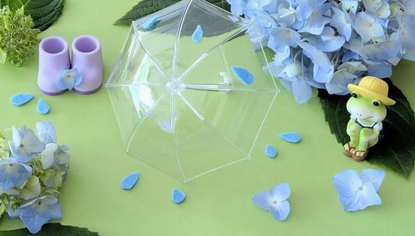 可愛いカエルの梅雨イメージ 可愛いカエルの梅雨イメージ 梅雨,梅雨入り,梅雨明けの写真素材