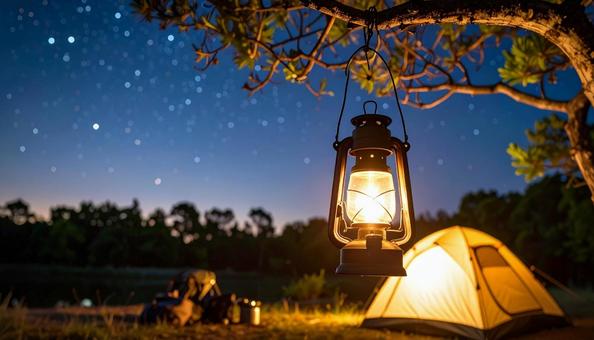 アウトドアの夜の写真