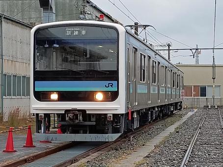 長野総合車両センター 訓練車 長野総合車両センター 訓練車 訓練車,jr東日本,jrの写真素材