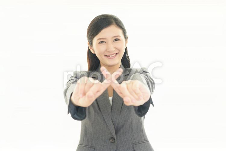 禁止の意思表示をする女性 女性,ビジネスウーマン,女の写真素材