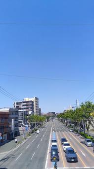 道路　見下ろす　 道路,見下ろす,町中の写真素材