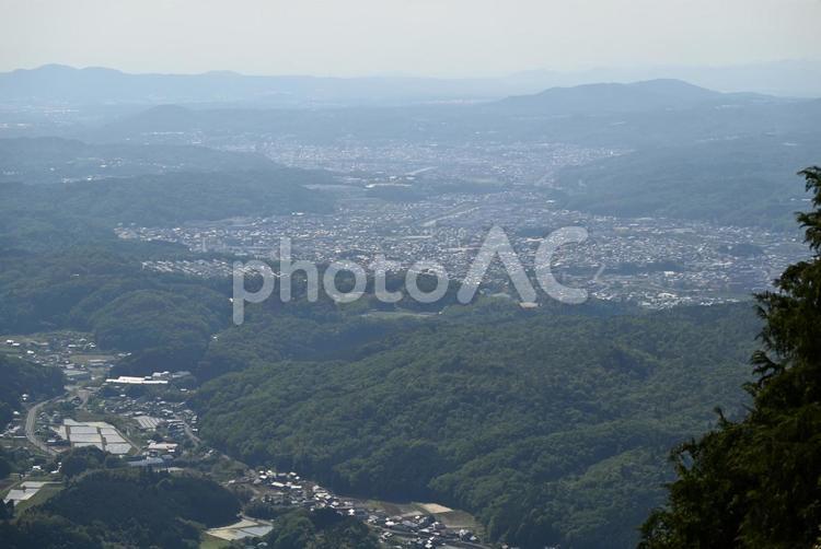 山からの市街地風景 市街地,街並み,町並みの写真素材