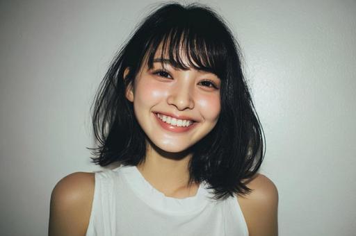 溌溂笑顔の美しい日本女性の写真