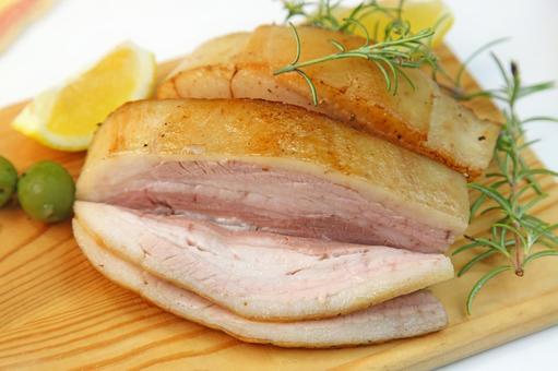 ベーコン ベーコン ベーコン,ブロック,豚肉の写真素材
