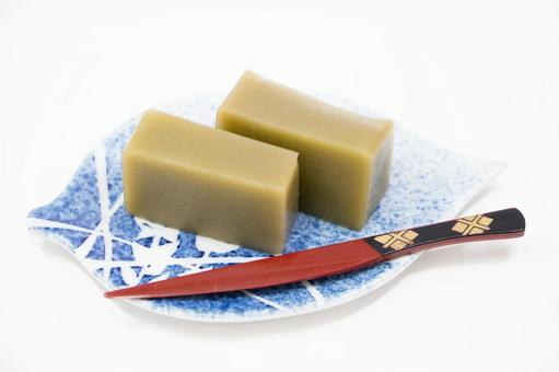 ういろう 抹茶 ういろう 抹茶 ういろう,抹茶,生菓子の写真素材