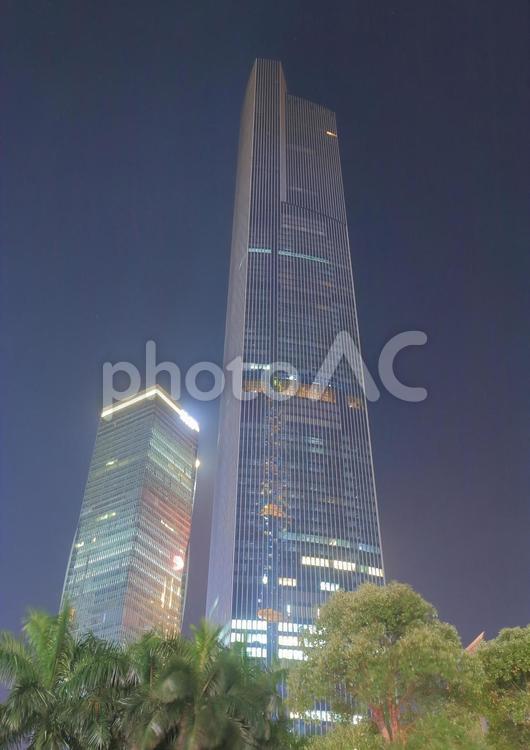 中国　広州の高層ビルと町並み 広州,町並み,高層ビルの写真素材