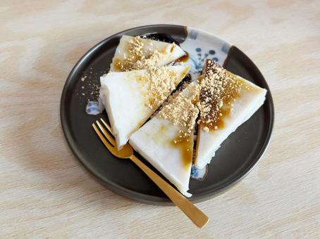 くずもち（俯瞰） くず餅,葛,餅の写真素材