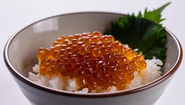 ご飯にイクラをたっぷりのせて食べる ご飯にイクラをたっぷりのせて食べるの写真