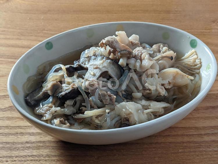 豚肉ときのこのしぐれ煮 時雨煮,煮物,豚肉の写真素材