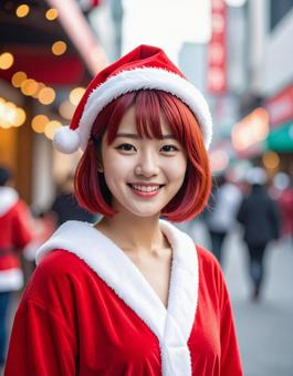 地雷系女子・サンタコスの彼女 地雷系女子・サンタコスの彼女 地雷系女子,サブカルチャー,アニメの写真素材