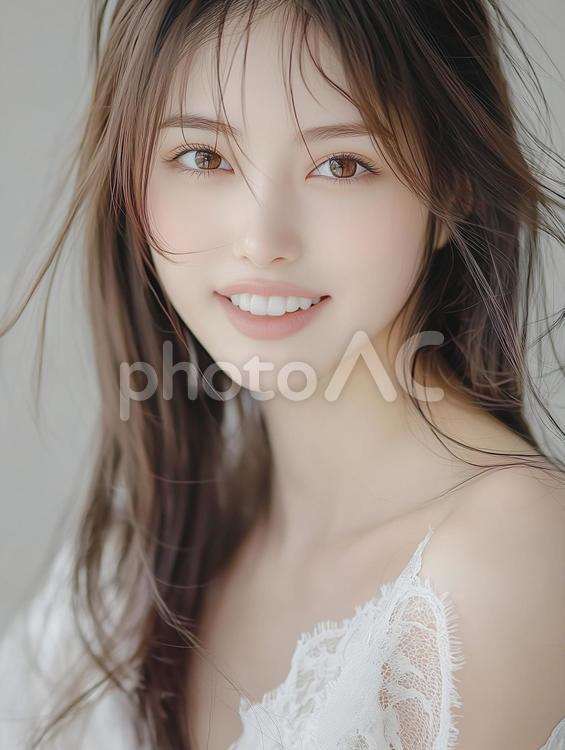 美しい女性のファッションポートレート 女性,美容,笑顔の写真素材